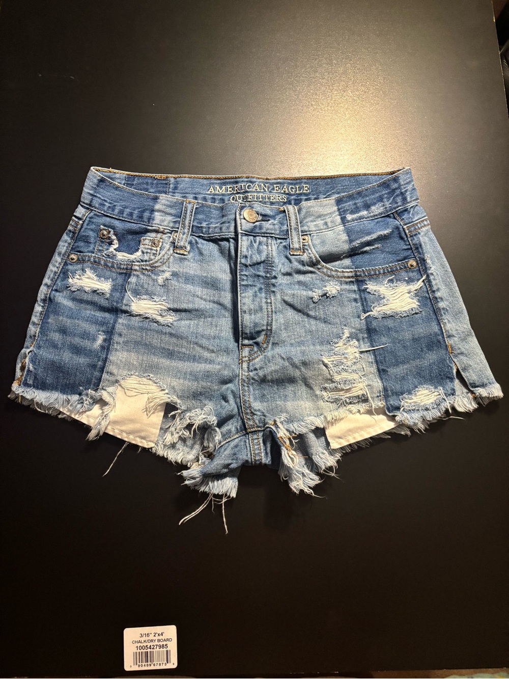 American Eagle Outfitters Distressed Light Blue Denim Cutoff Shorts